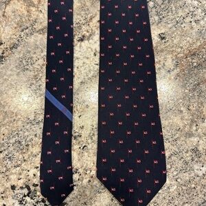 STEFANO RICCI Men's Silk Necktie LUXURY Navy Flag Made In Italy Designer